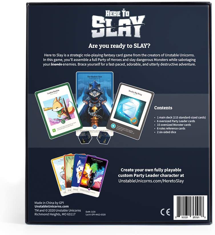 TeeTurtle Here to Slay Base Game - Unstable Unicorns Creators  A Strategic Card Game TeeTurtle Here to Slay Base Game - Unstable Unicorns Creators  A Strategic Card Game